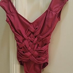NWOT Mirella Pink Leotard